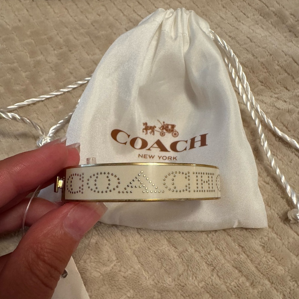 Coach Gold and Cream Bangle
